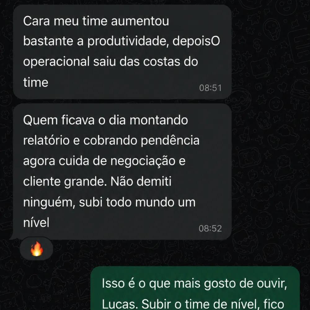 Print real de depoimento de assinante do AI Deploy Club no WhatsApp (6)